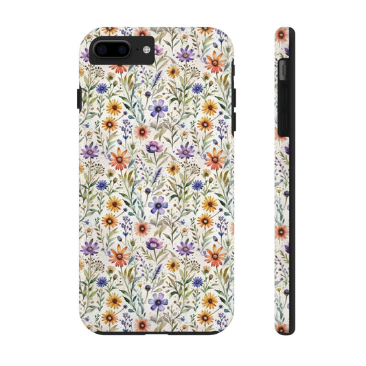 Boho Wildflower IPhone Case Cottagecore Floral Pattern