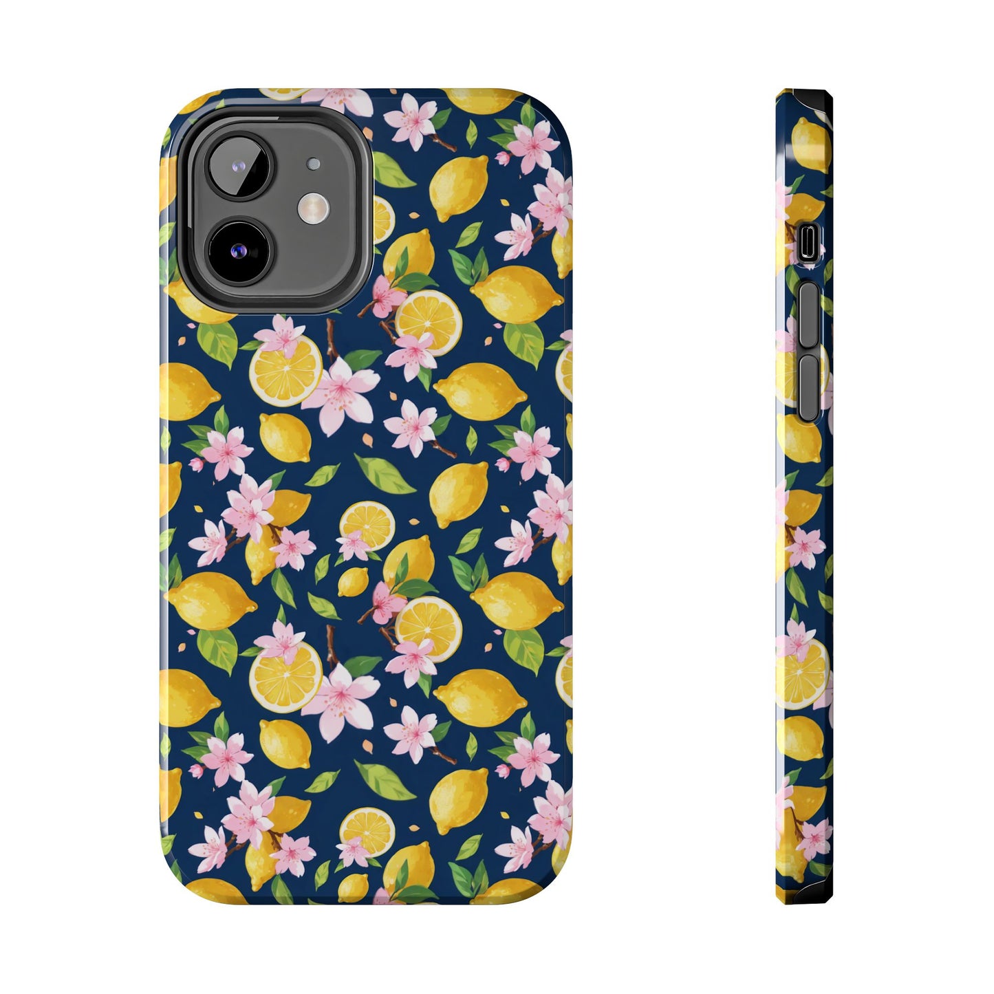Lemon cherry blossom Tough Phone Cases