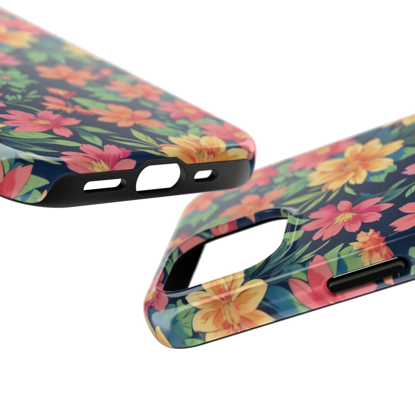 Tropical flowers Tough Phone Cases