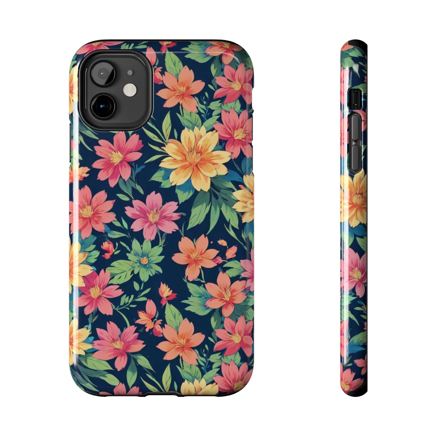 Tropical flowers Tough Phone Cases