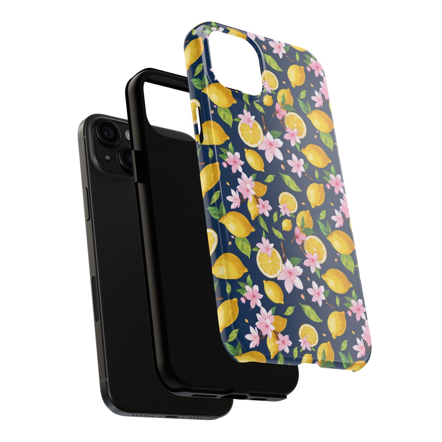 Lemon cherry blossom Tough Phone Cases