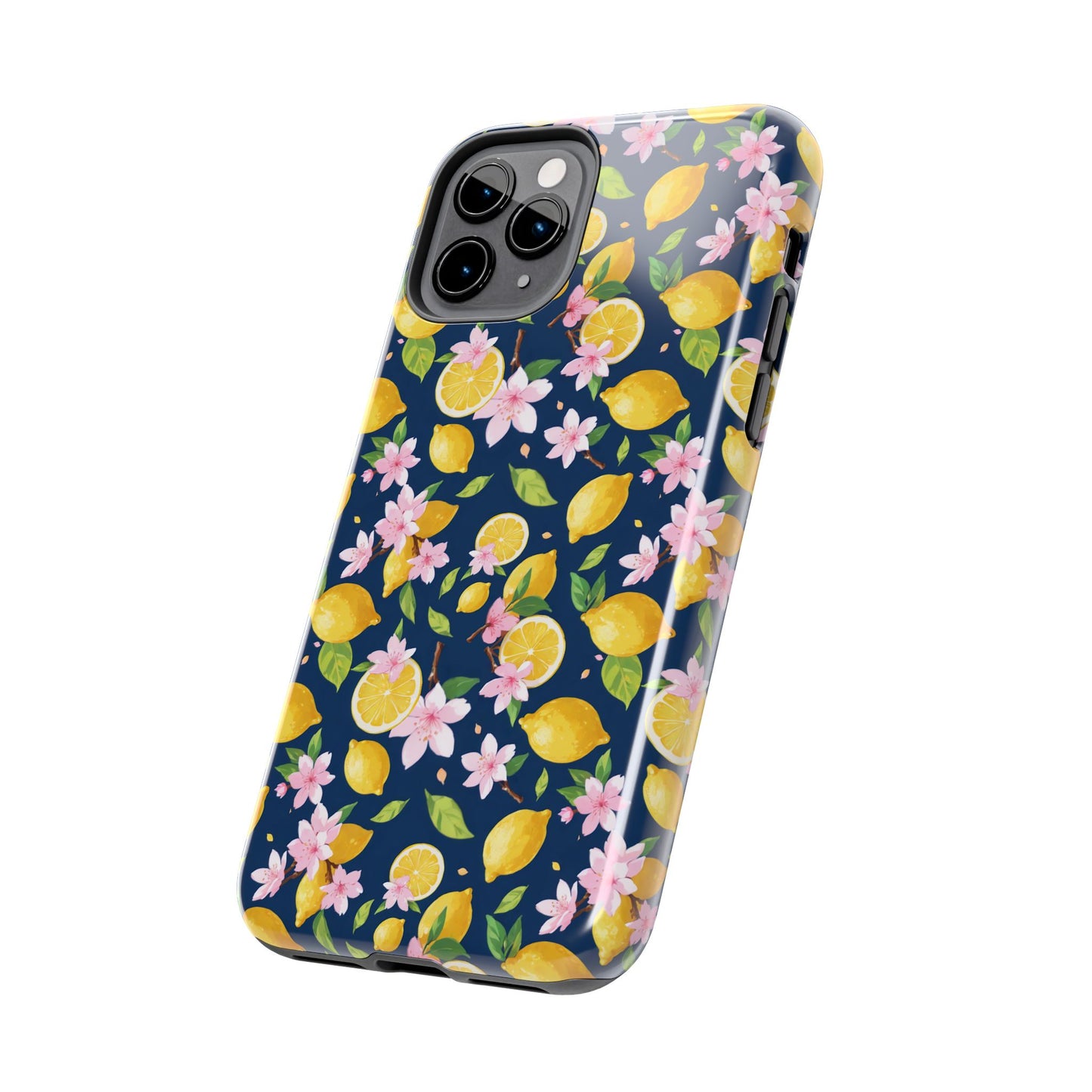 Lemon cherry blossom Tough Phone Cases