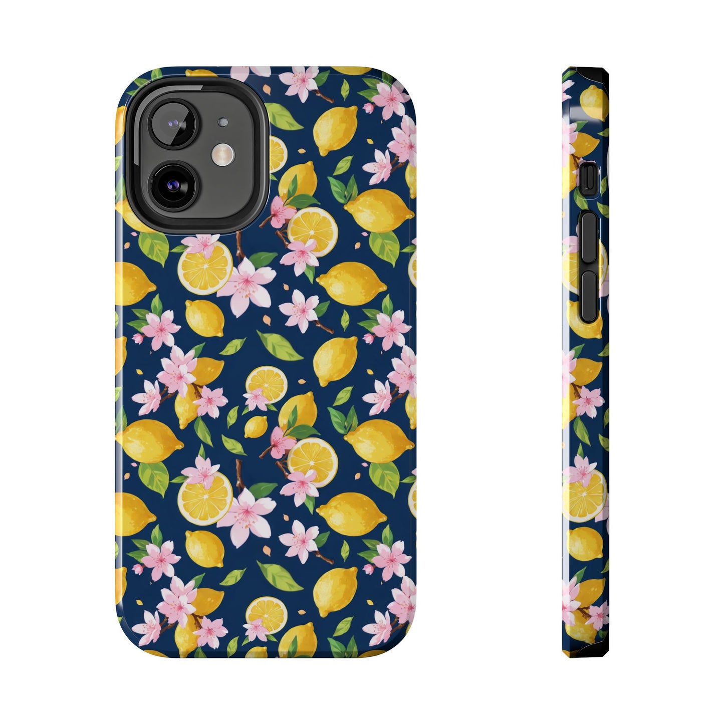 Lemon cherry blossom Tough Phone Cases