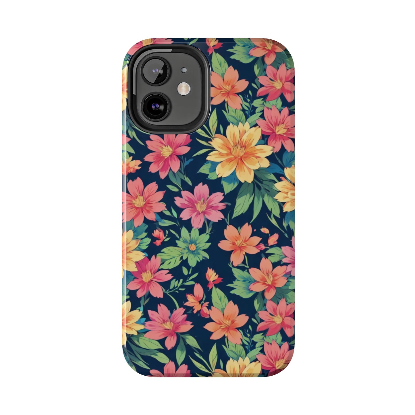 Tropical flowers Tough Phone Cases