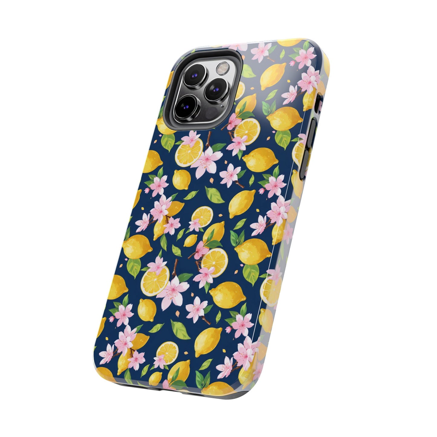 Lemon cherry blossom Tough Phone Cases