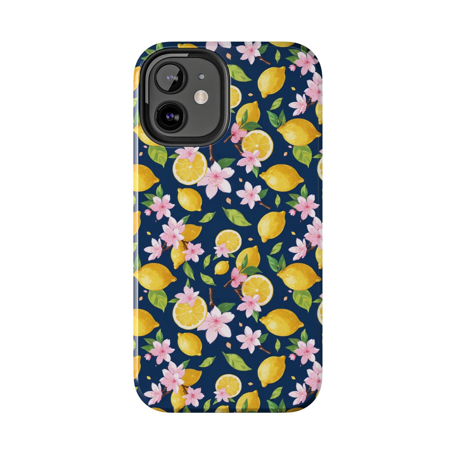 Lemon cherry blossom Tough Phone Cases