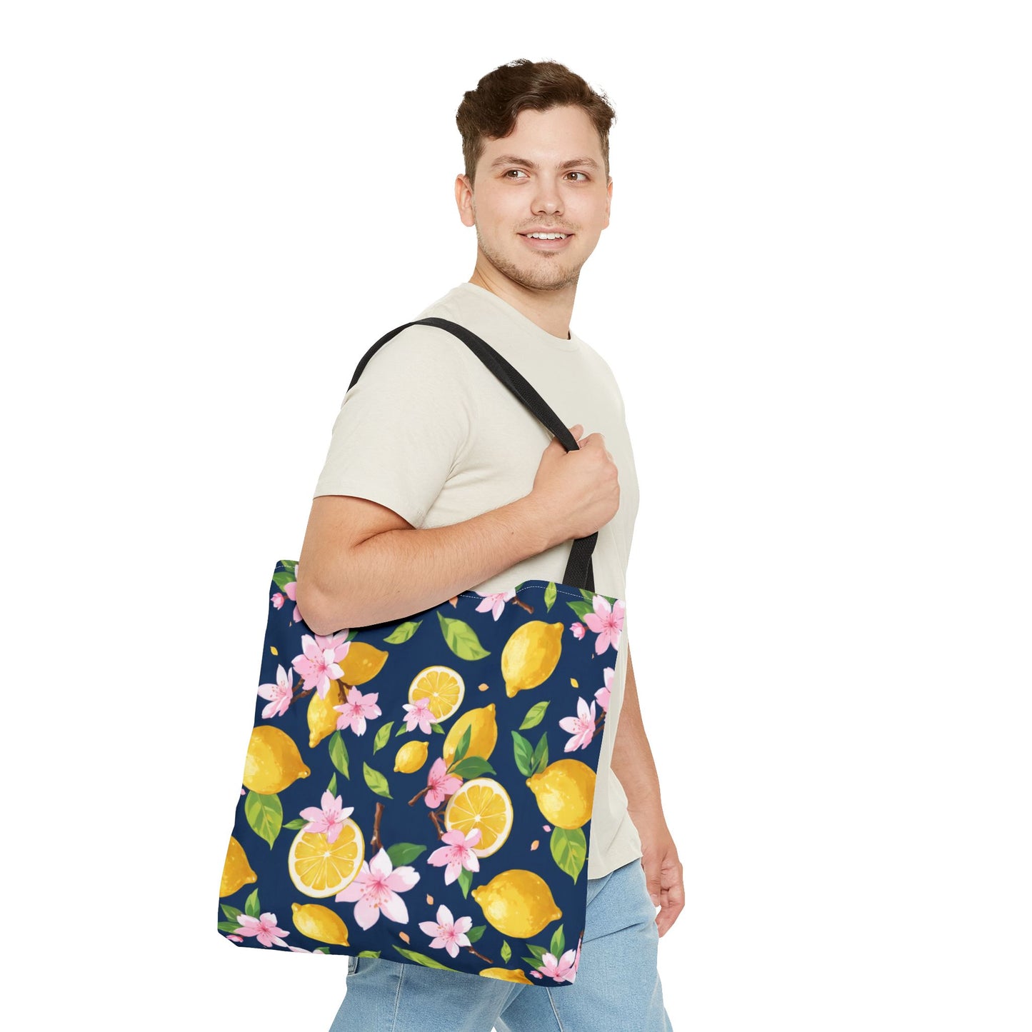Lemon and cherry blossom Tote Bag
