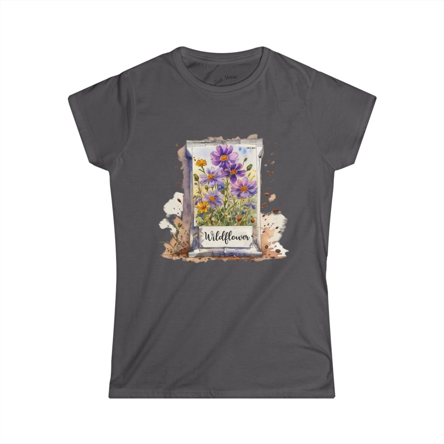 Seed Packet Women's Tee - Watercolor Floral Design