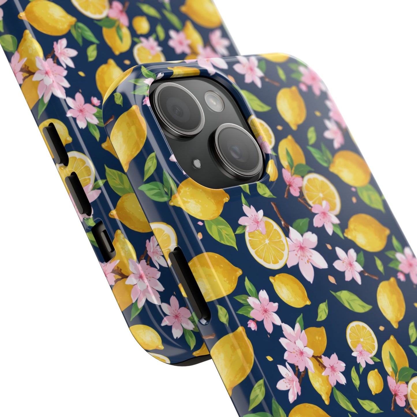 Lemon cherry blossom Tough Phone Cases
