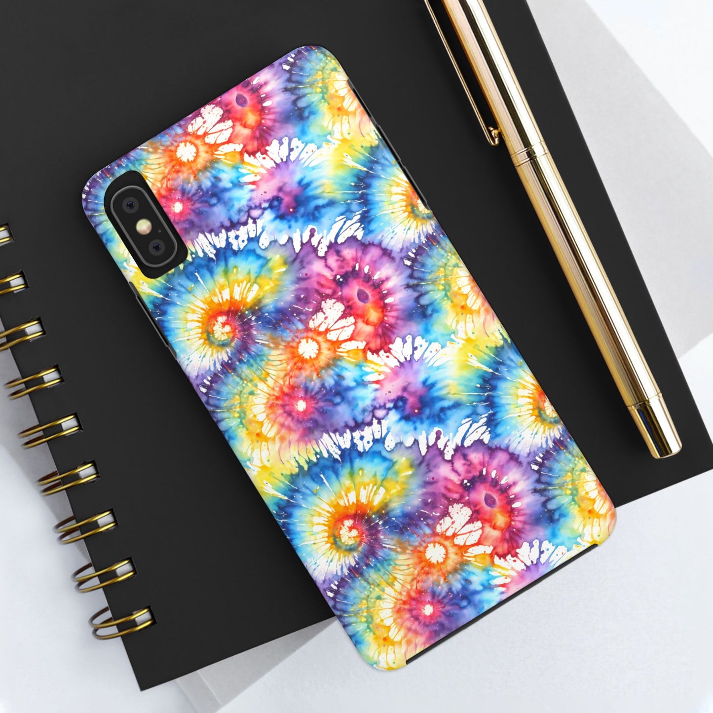 Rainbow Tye Dye Phone Case | Hippie Rainbow Phone Case | Boho Tye Dye | Tough Phone Case | Cute Rainbow Phone Case