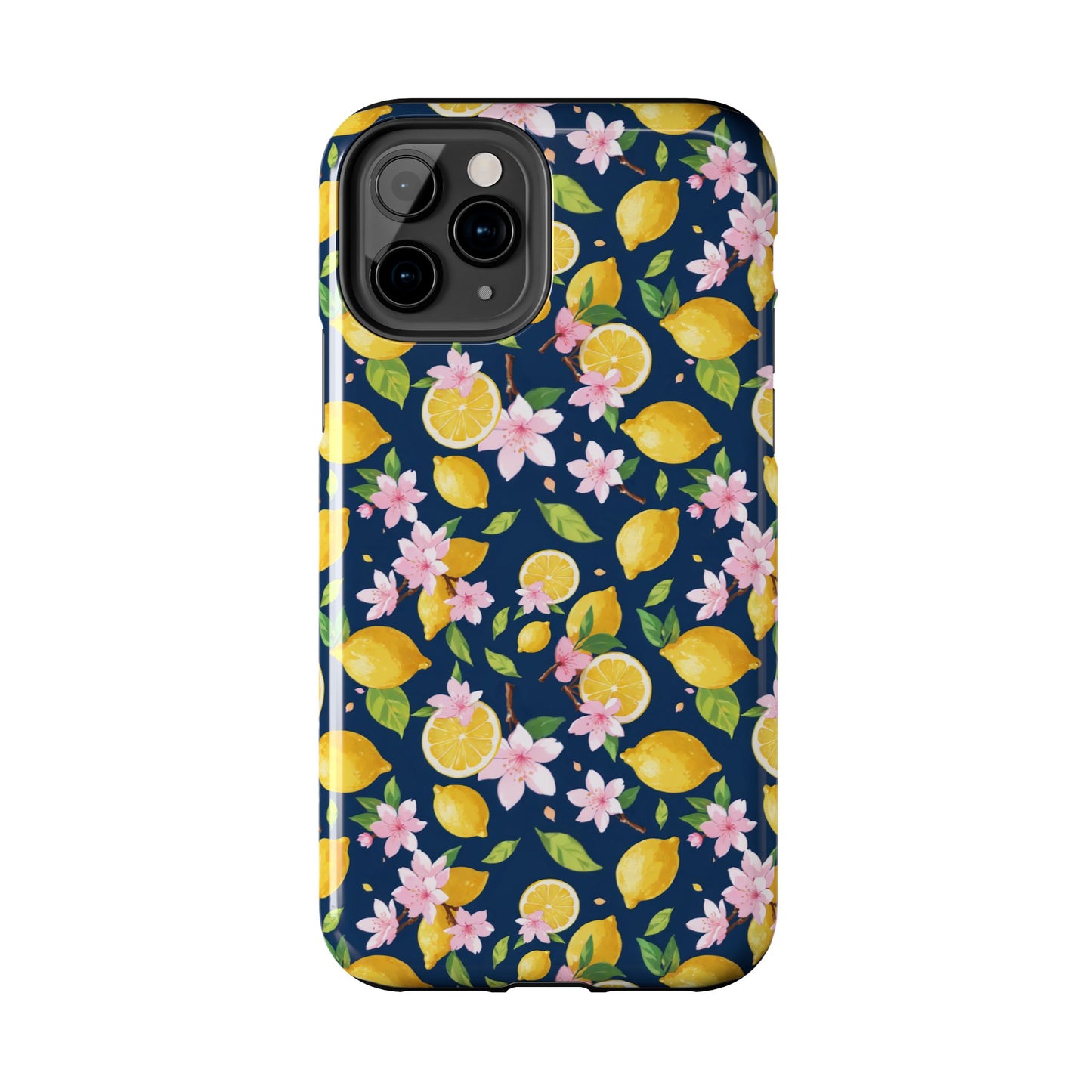 Lemon cherry blossom Tough Phone Cases