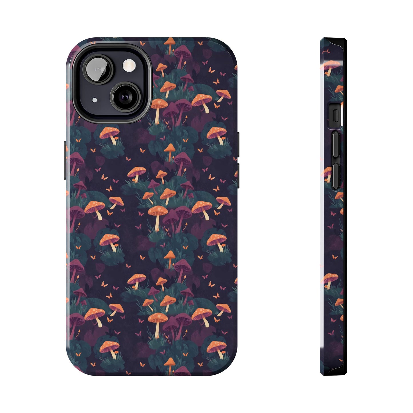 Witchy Mushroom And Moth IPhone Case | Witchy Phone Case | Mushroom Phone Case | Hippie Mushrooms | Night Moths