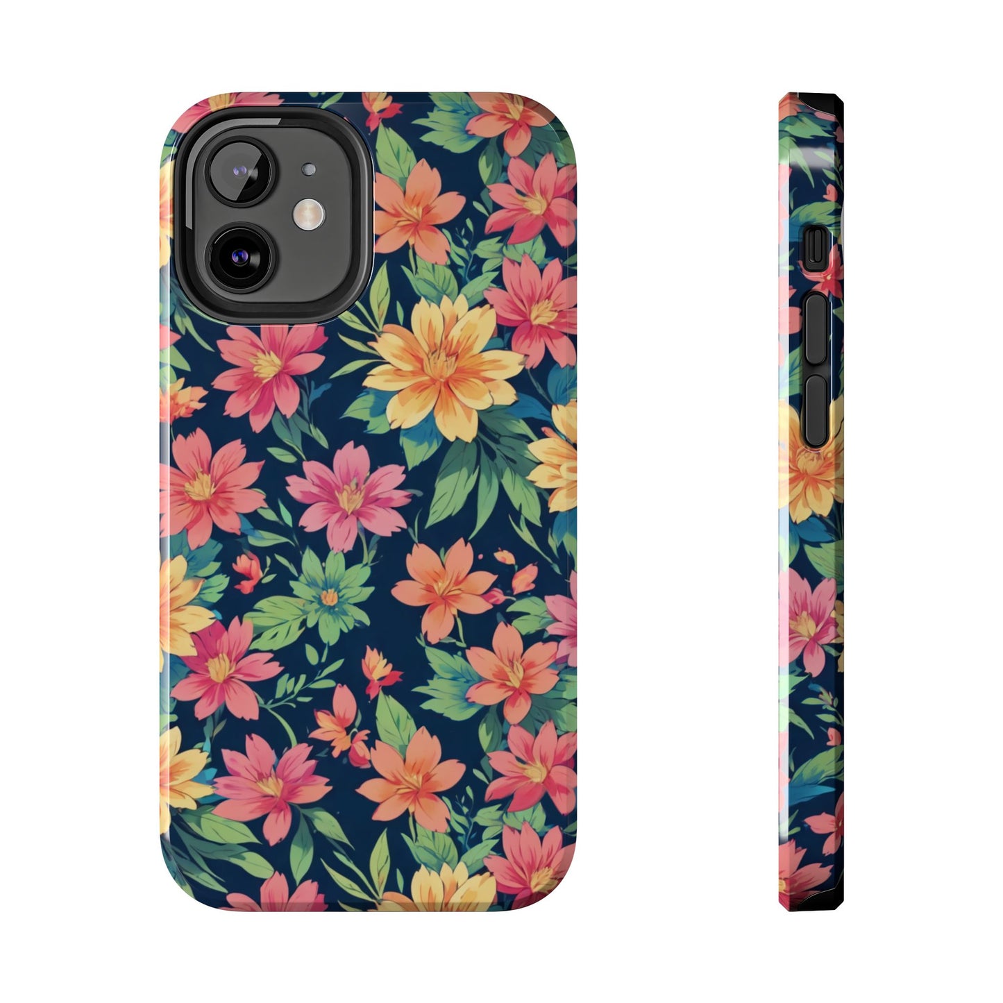 Tropical flowers Tough Phone Cases