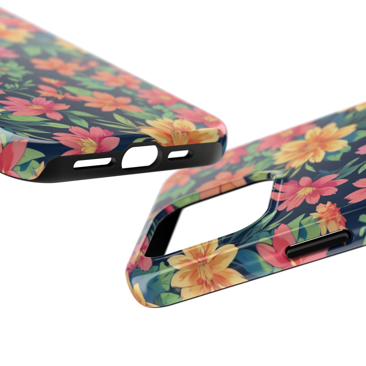 Tropical flowers Tough Phone Cases