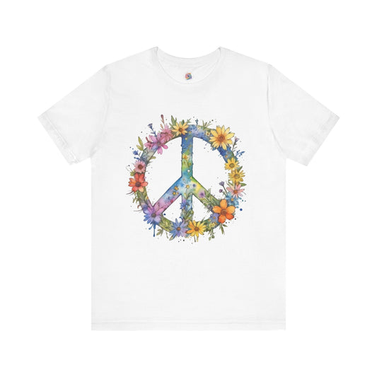 Flower Power Shirt | Vintage Hippie Shirt | Peace Sign Tshirt | Floral Peace Sign Tee | Boho Floral Shirt | Hippie Peace Sign