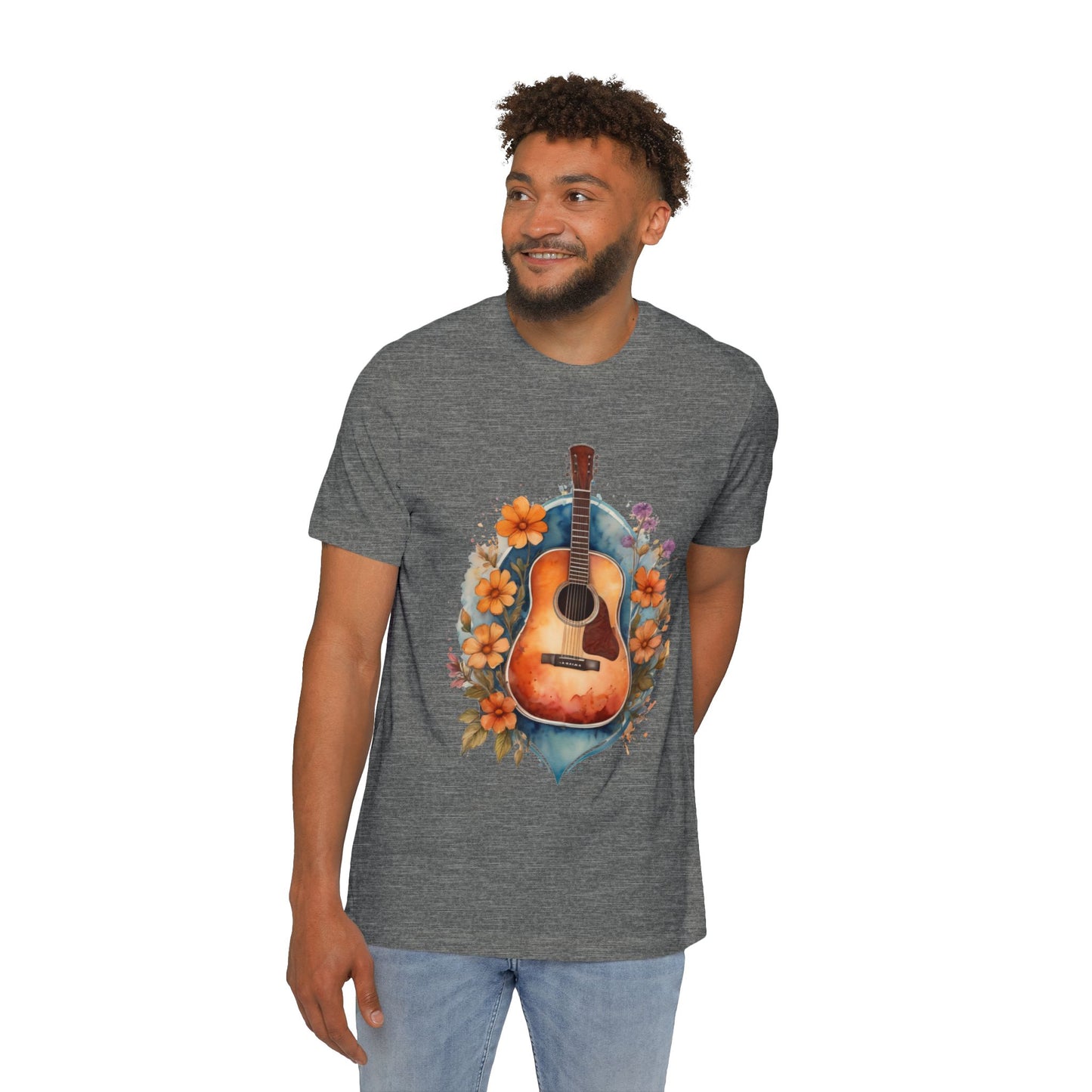 Retro Guitar Tshirt | 70s Style Guitar Tee | Guitar Tshirt | Vintage Boho Shirt | Music Lover Shirt | musician gift | Gift For Friend