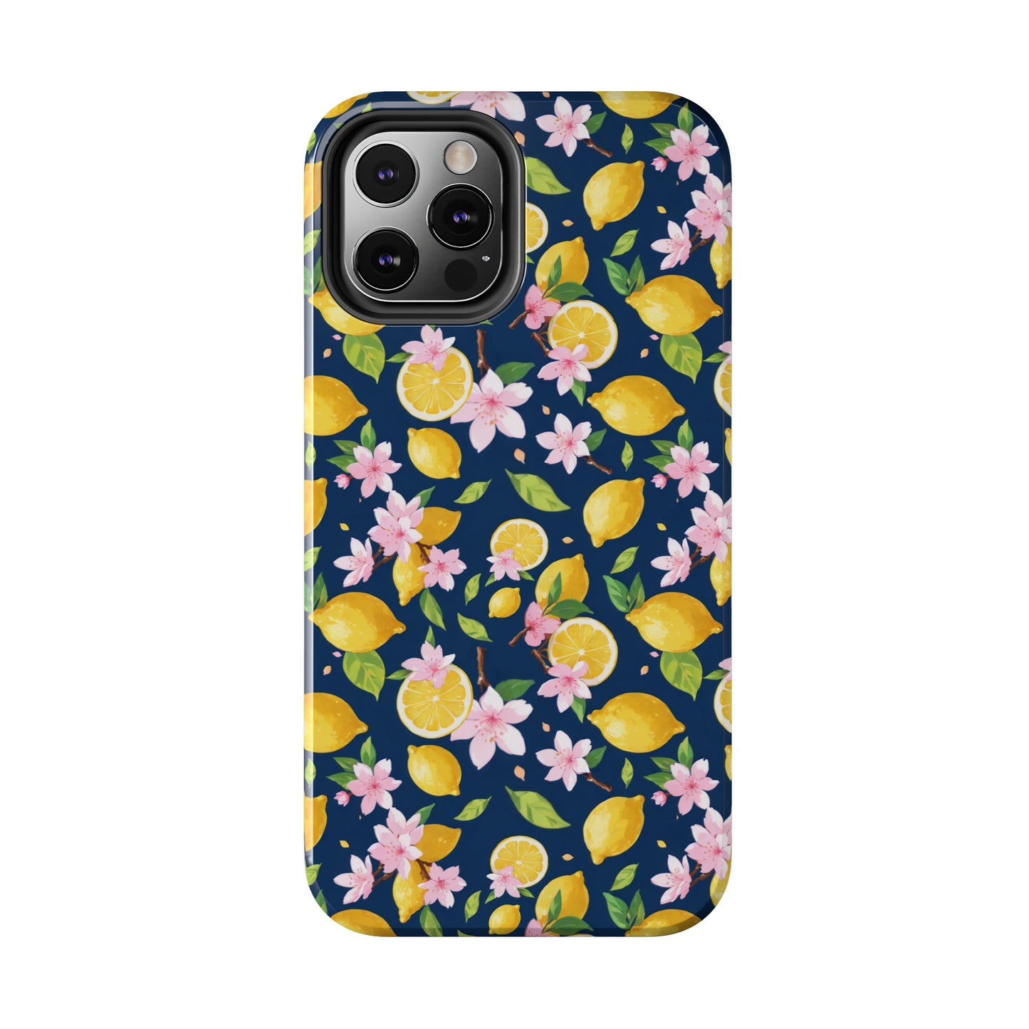 Lemon cherry blossom Tough Phone Cases