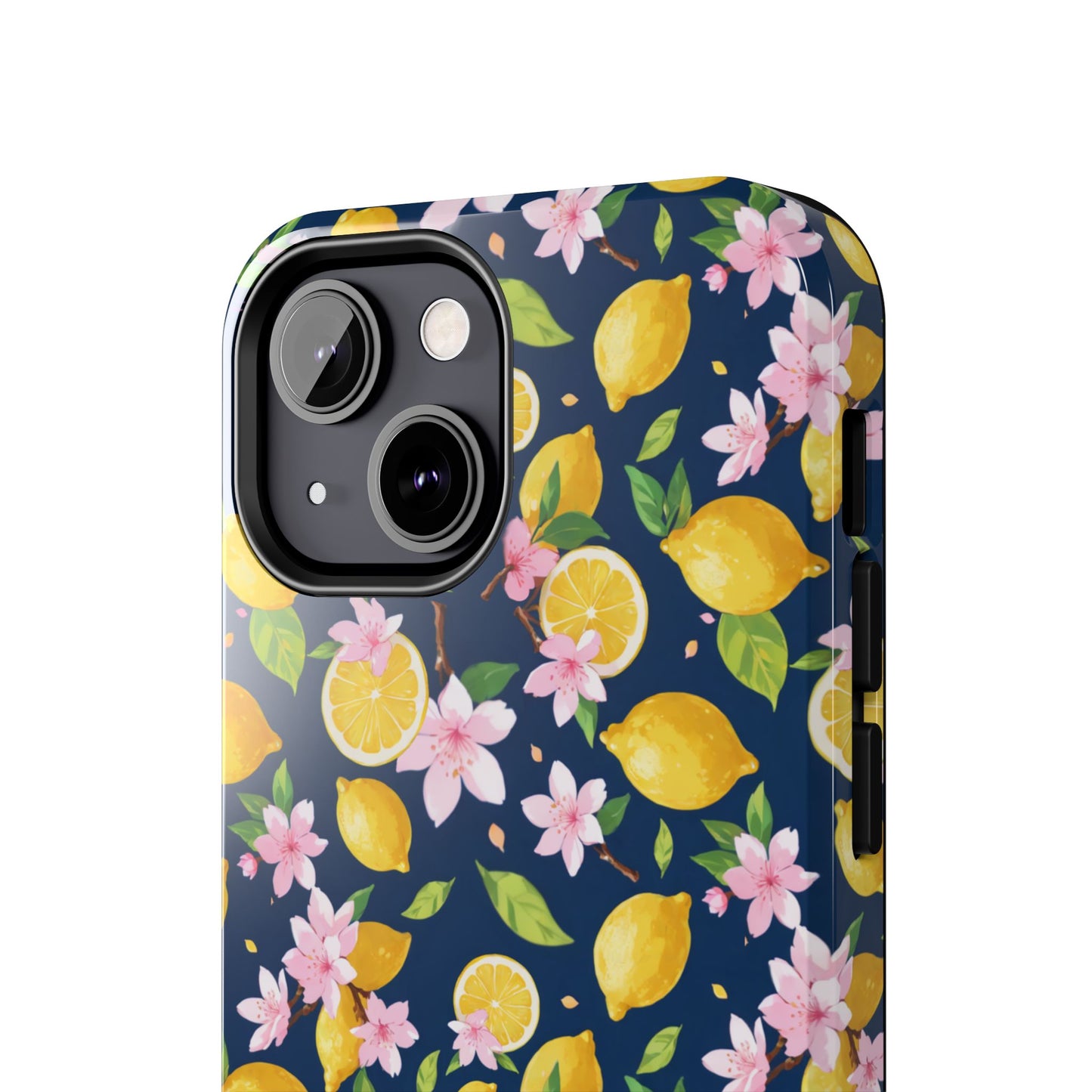 Lemon cherry blossom Tough Phone Cases