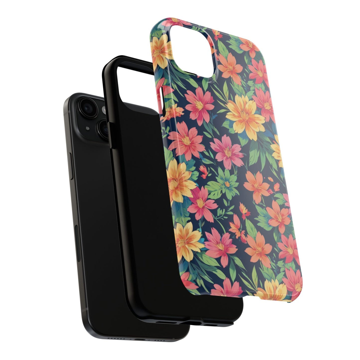 Tropical flowers Tough Phone Cases
