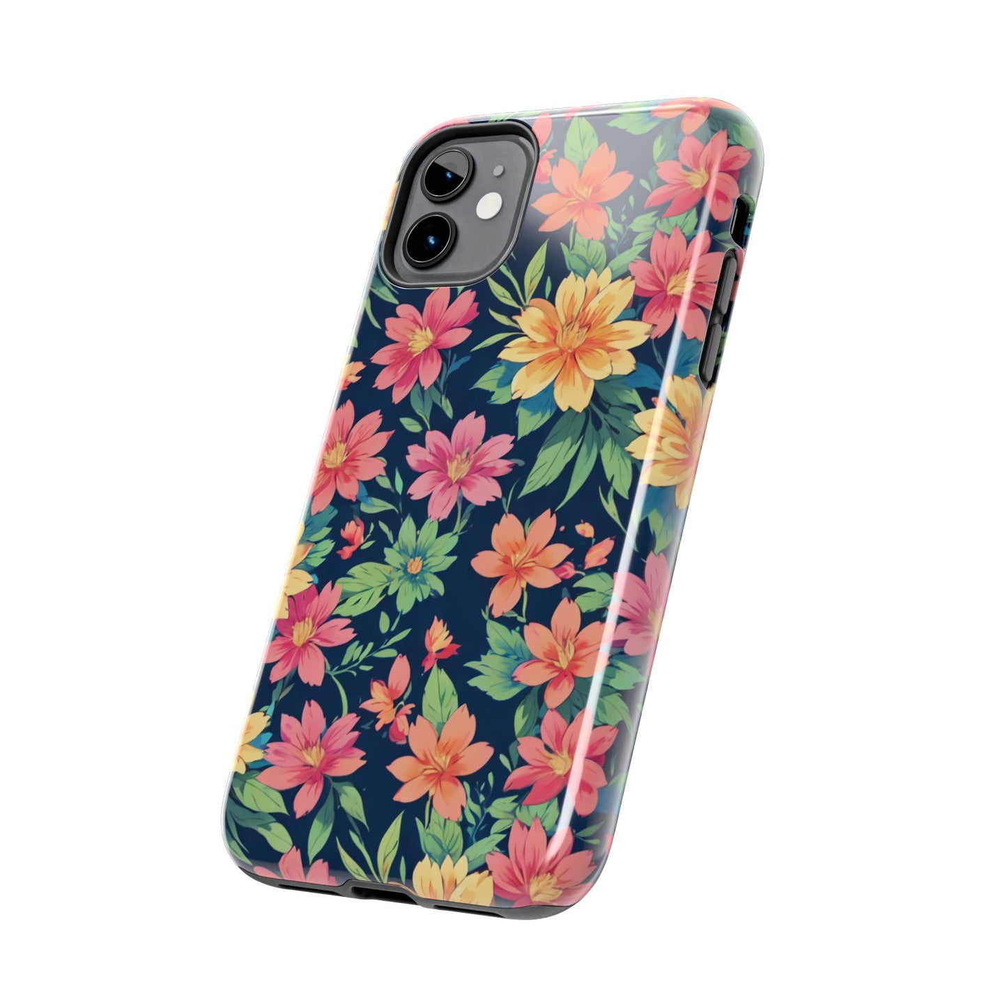 Tropical flowers Tough Phone Cases