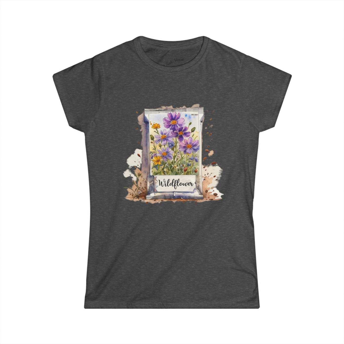 Seed Packet Women's Tee - Watercolor Floral Design