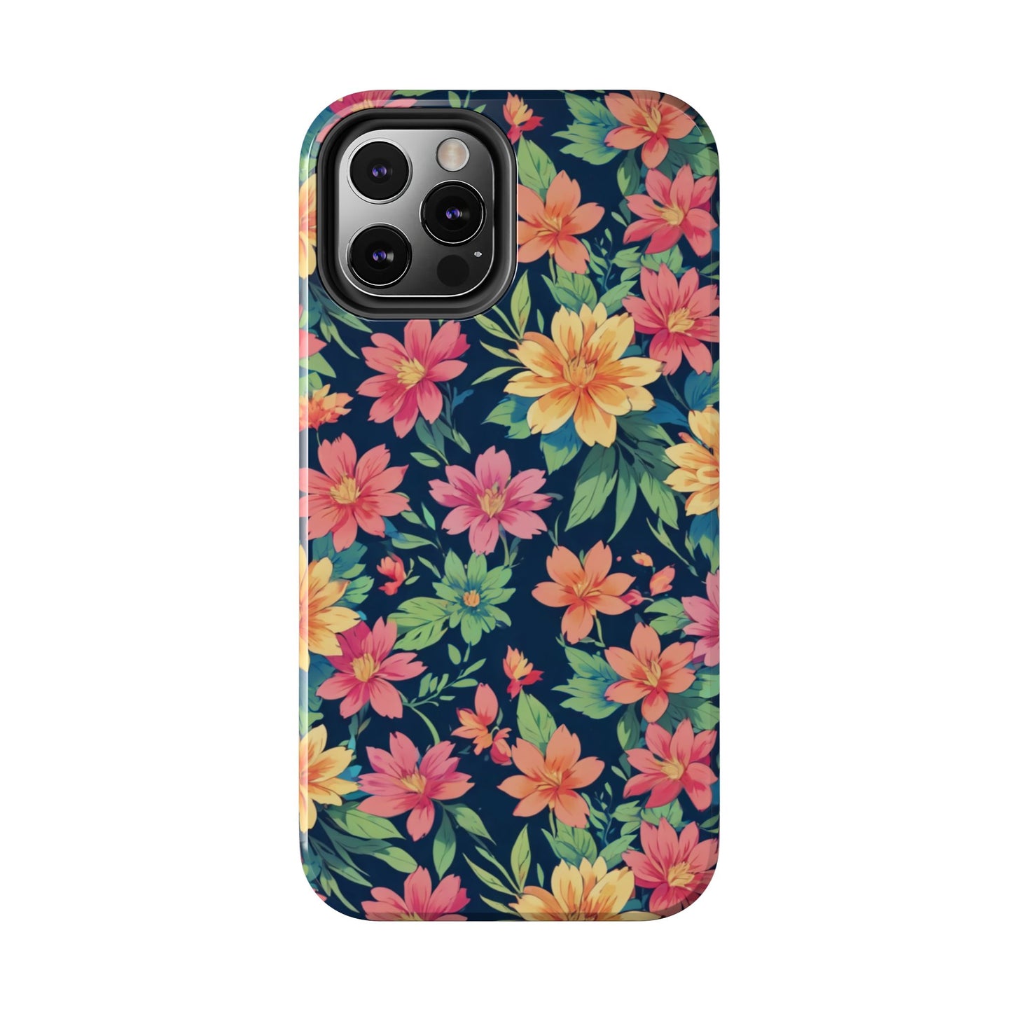 Tropical flowers Tough Phone Cases