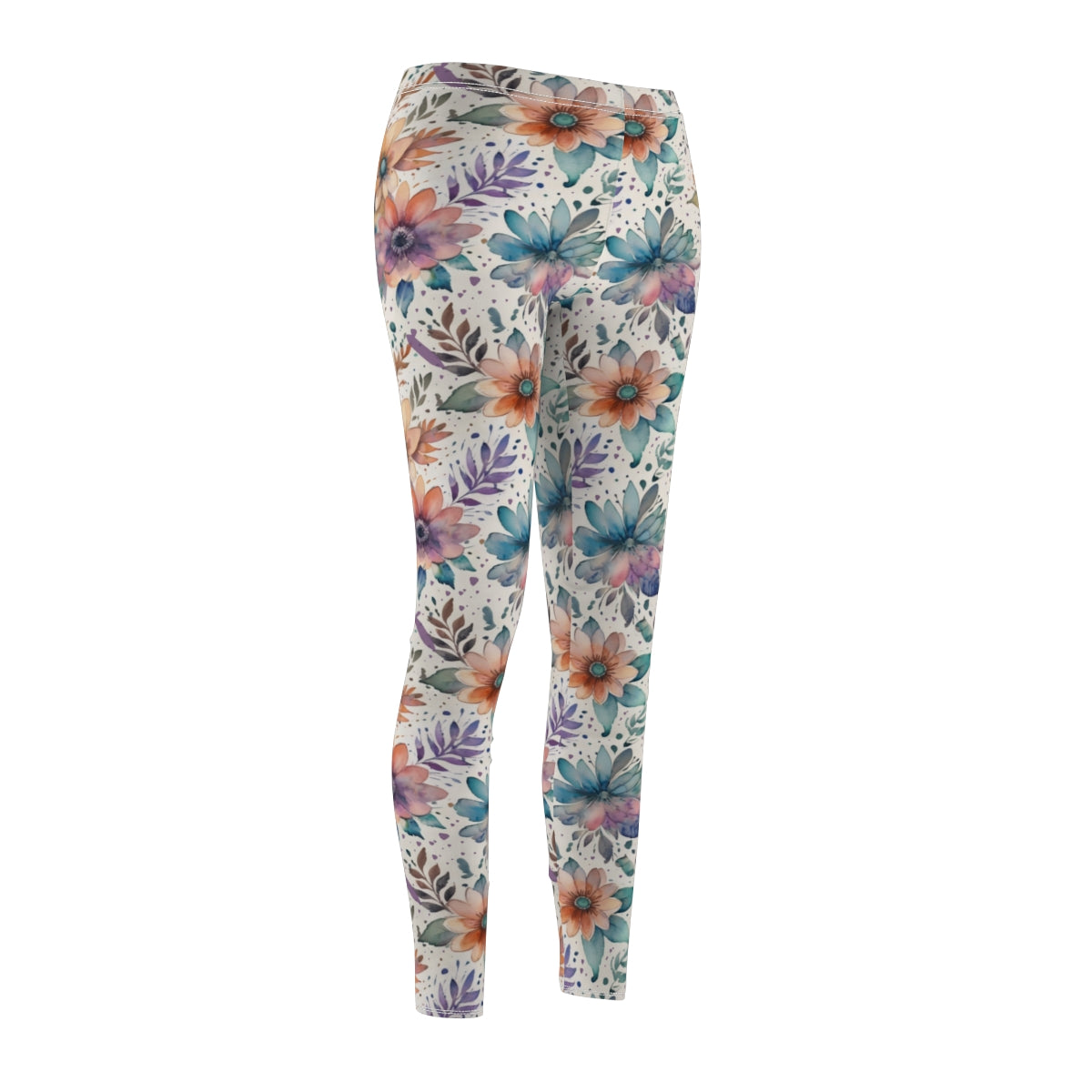 Womens Boho Leggings | Boho Style Yoga Pants | Floral Print Leggings | Vintage Flower Print Pants | Hippie Pants | Festival Fashion