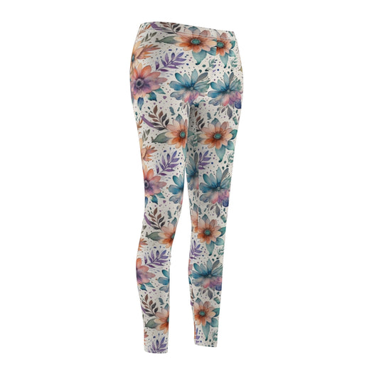 Womens Boho Leggings | Boho Style Yoga Pants | Floral Print Leggings | Vintage Flower Print Pants | Hippie Pants | Festival Fashion